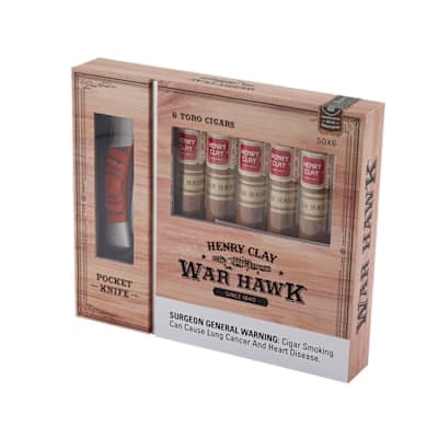Henry Clay War Hawk 6 Toro Cigars and Huntsman Pocket Knife